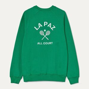 La Paz Cunha All Court Crewneck Sweatshirt Mens Size Medium Green Organic Cotton